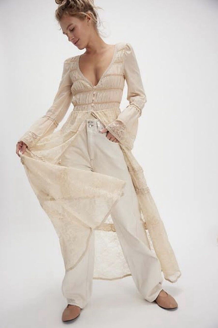 Free People Intimately Sweet Saloon Maxi Bodysuit